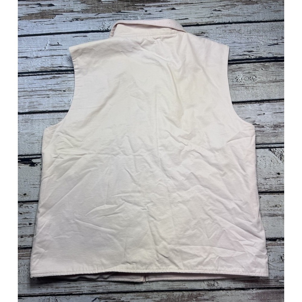 Eileen Fisher Size Medium‎ Women's Vest Jacket Pockets Pink Fleece Lined - Picture 6 of 6